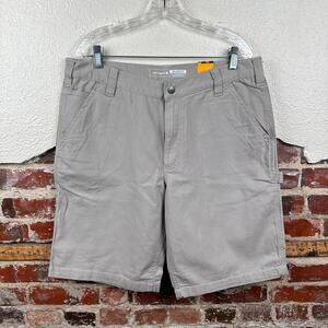 Carhartt Shorts Sz 36 Beige Canvas Rugged Flex Relaxed Fit Carpenter Utility NWT